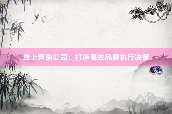 线上营销公司：打造高效品牌执行决策